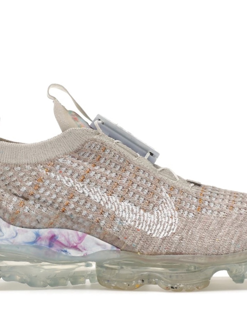 Nike Flyknit VaporMax Sneaker in Light Grey with Marble Accent